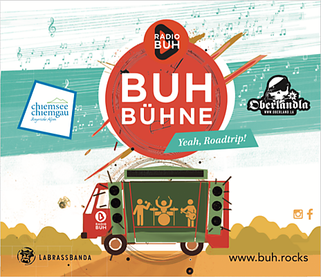 BUH BÜHNE 2017 mit Sponsoren: Chiemgau Tourismus & Oberlandla